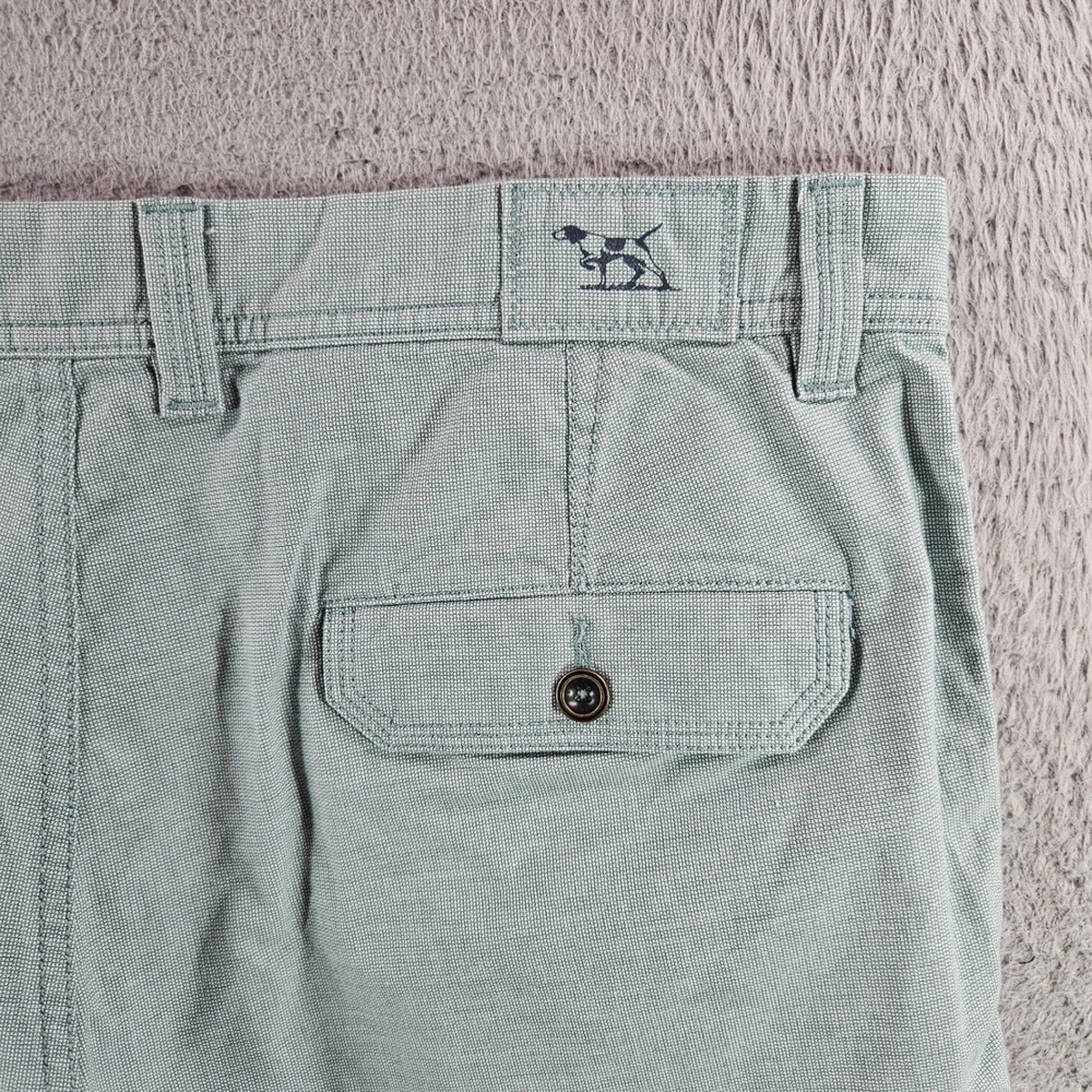 Rodd & Gunn Mens 34 Original Fit Shorts Light Green Textured Cotton Stretch 9in